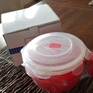 Snap lid microwave bowls. Set of 2. NWOT